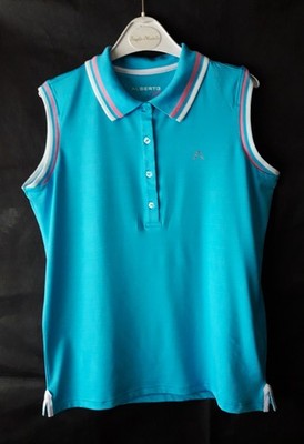 Alberto Golf, Damen- Golf Poloshirt, Fb. Türkis/Petrol, Gr. L