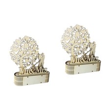 2 PCS Wood Light Creative Solid Table Lamp Bedroom Lamps Feminine