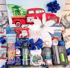 Holiday Christmas Men's Dove Bath Body Spa Chocolate Gift Basket Box