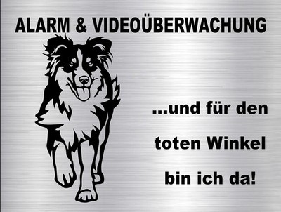 AUSTRALIAN SHEPHERD Hundewarnschild SCHILD Türschild im edlen Edelstahl-Look #14