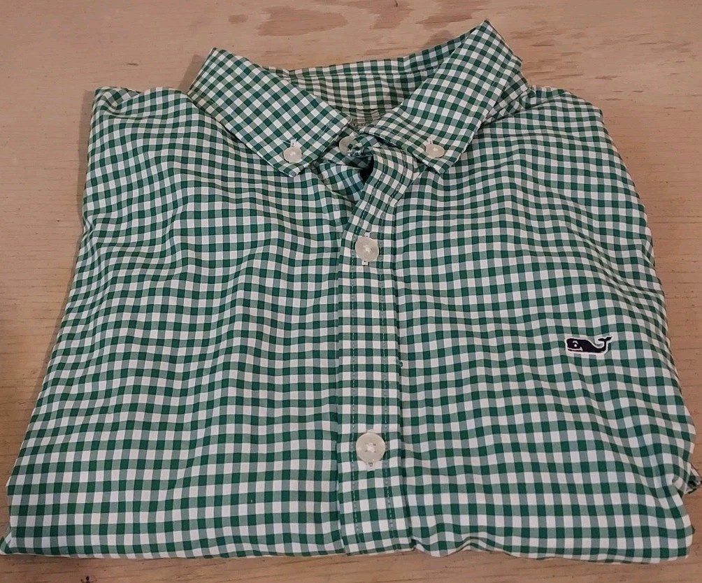 Vineyard Vines Performance Green Gingham Check Lo… - image 3