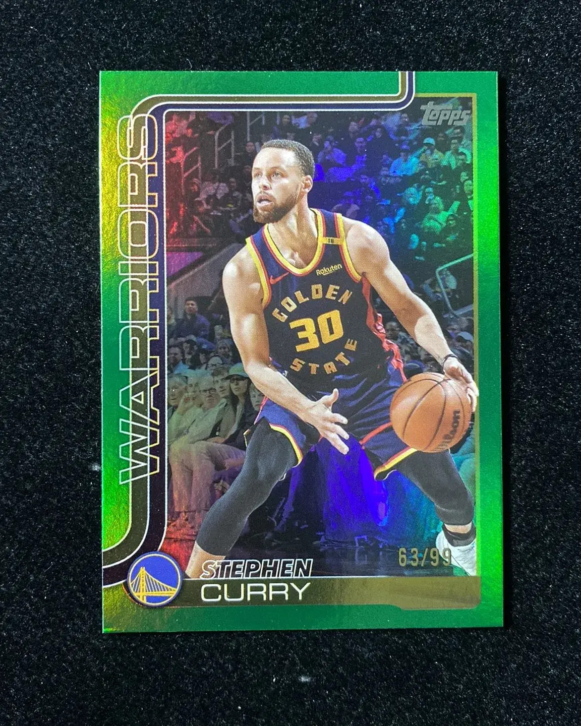 2025-26 Topps Flagship Green Rainbow #135 Stephen Curry 63/99 Warriors HD