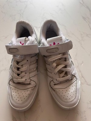 Adidas Originals Forum Low Kinder Sneaker Weiß Pink UK 4,5 EU 37 1/3 Turnschuhe