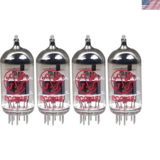 Pack of 4 JJ 12AX7 Tubes - Rugged and Low Noise for Optimal Sound Performance