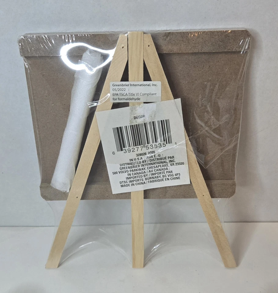 Mini Wooden Easel Chalkboard Table Top Wedding Party 5.5x7in  Chalkboard New 3pc - Image 4 of 4