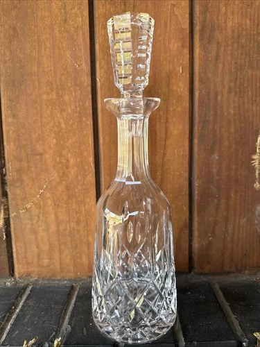 #1 Vintage Lismore Waterford Crystal Whiskey Wine Decanter w/ Stopper Ireland