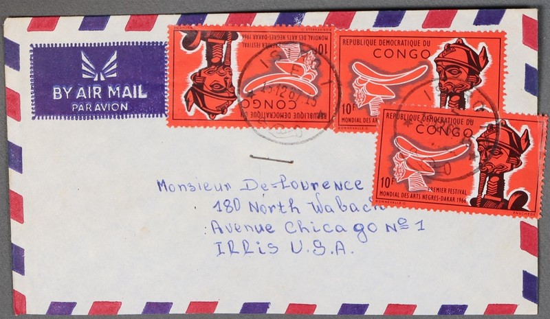 MayfairStamps Congo 1967 Isiro to Chicago IL Air Mail Cover aaz_64143