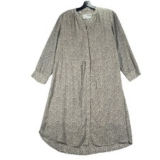 Anthropologie Selected Femme  Shirt Dress Size 36 Long Sleeve Button Up V Neck