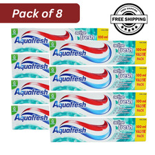 Aquafresh Active Fresh Toothpaste 100ml x8 Fluoride Cavity Protection 19.75 per litre
