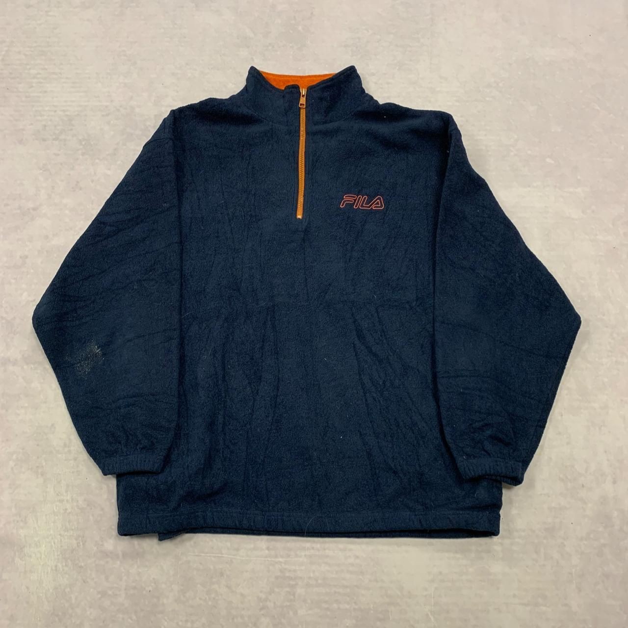 Felpa Fila Fleece 1 4 zip pile con logo uomo L