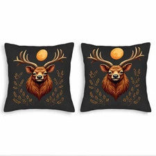 Stylish Throw Pillow Covers 18x18in Set of 2 - Decorative Cushion Cases 