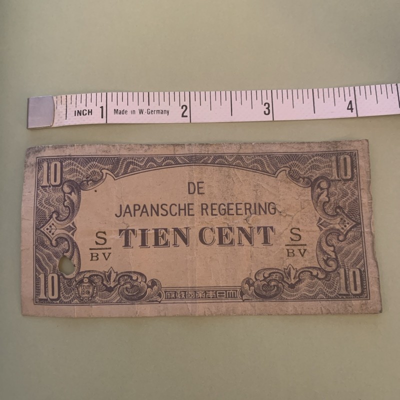 Netherlands East Indies Japansche De  Regeering Tien Cent Banknote   S/BV