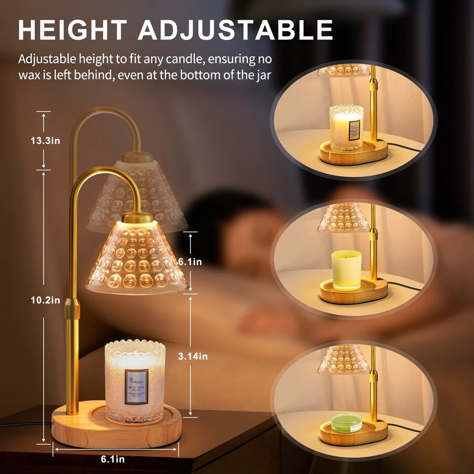 Lámpara Calentador de Velas con Temporizador Regulable, Regalos para Mamá, Regalos de Calentamiento de Casa Ne... Foto 2 de 4