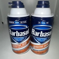 Barbasol Sensitive Skin Thick And Rich Shaving Cream 2 Pack 10 Oz Each
