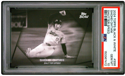 2024 Topps Black & White Shohei Ohtani Shutter Speed #SS6 PSA 10