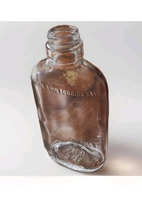 1941 Ball Glass Liquor Bottle Half Pint D-23 Hiram Walker Distillery Collectible