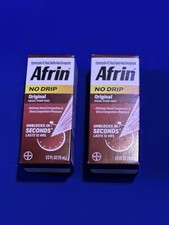 Afrin No Drip Nasal Pump Mist Original ( 2 Pack ) 1/2 Fl Oz Each New (sealed)