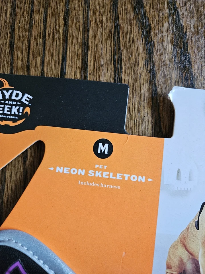 Arnés de perro de Halloween con esqueleto de neón - mediano Foto 4 de 4