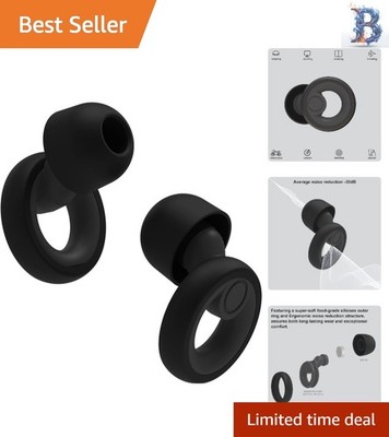 Comfortable Reusable Ear Plugs - Ideal for Sleeping, Concerts, & Study