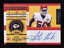 2011 Playoff Contenders Rookie Ticket Justin Houston #147 Auto 6ns
