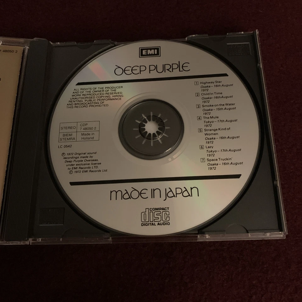 Deep Purple - Made in Japan (1972)  077774805025 CD TOP Zustand  - Bild 3 von 3