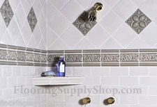Ready-Made Ready to Tile Soap and  Shampoo Shelves Made in the USA