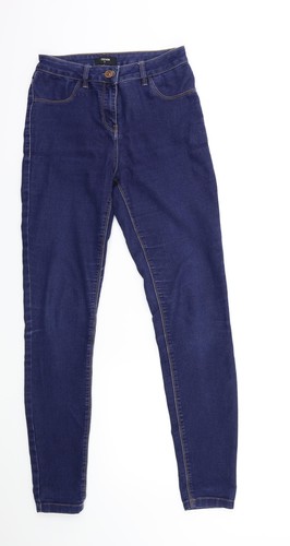 Womens Blue Cotton Skinny Jeans Size 