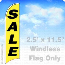 SALE Windless Swooper Flag Feather Banner Sign 2.5'x11.5' - yb