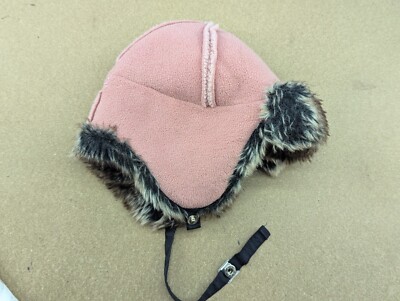 66 Degrees North Kinder Beanie Magni Mütze Gr.1 46-50 Trapper Uschanka Rosa M...