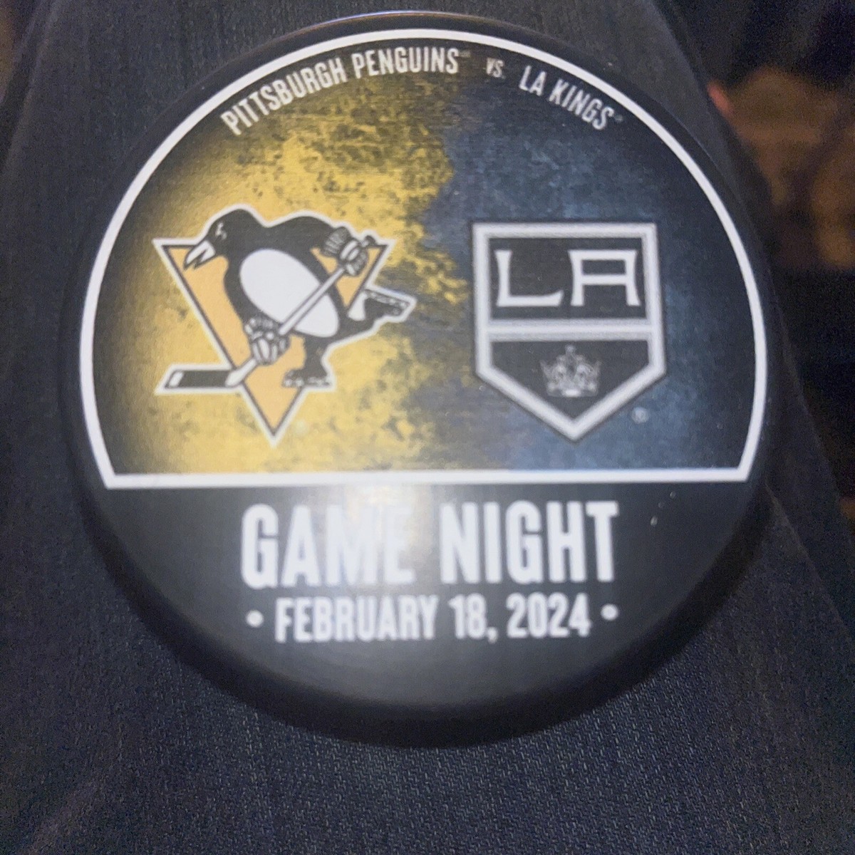Jaromir Jagr Jersey Retirement Puck 2-18-24 Penguins Kings Very