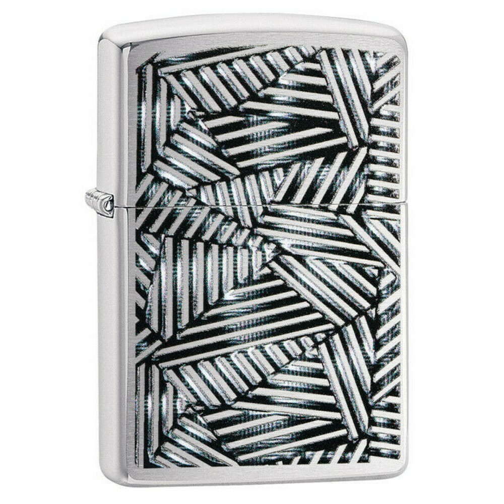 ZIPPO® LIGHTER ZIPPO Zippo 29885 Line Grid Design Brushed Chrome Finish Lighter | eBay