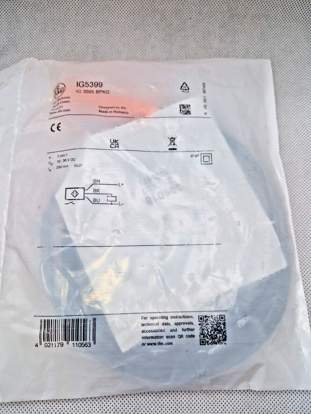Ifm IG5399 Inductive Sensor - Inc VAT