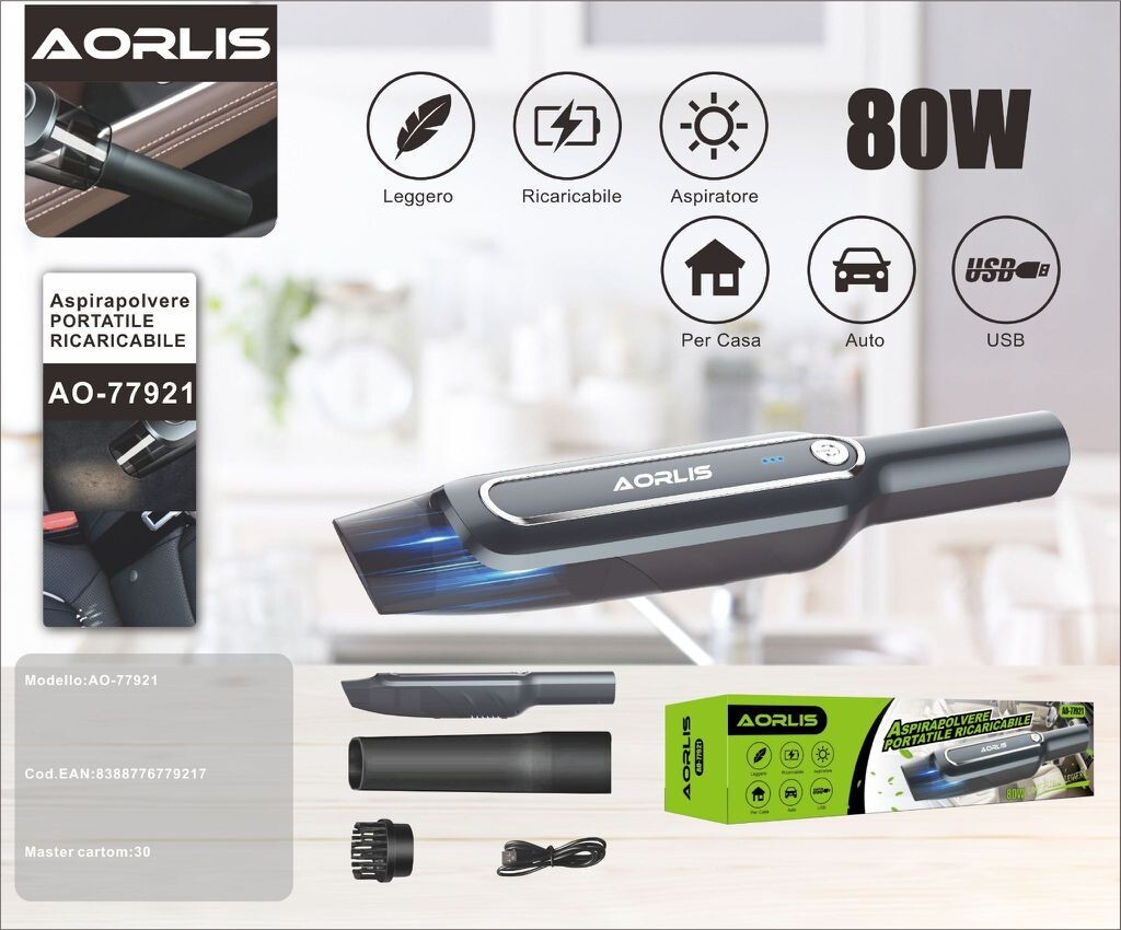 OFFERTA Aspirapolvere Aorlis AO-77921 80W USB - Acquista Online