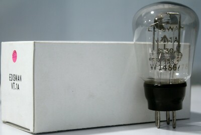 Triode Tube 1925 's Very Rare VT1A Ediswan Made in Gt. Britain black base 