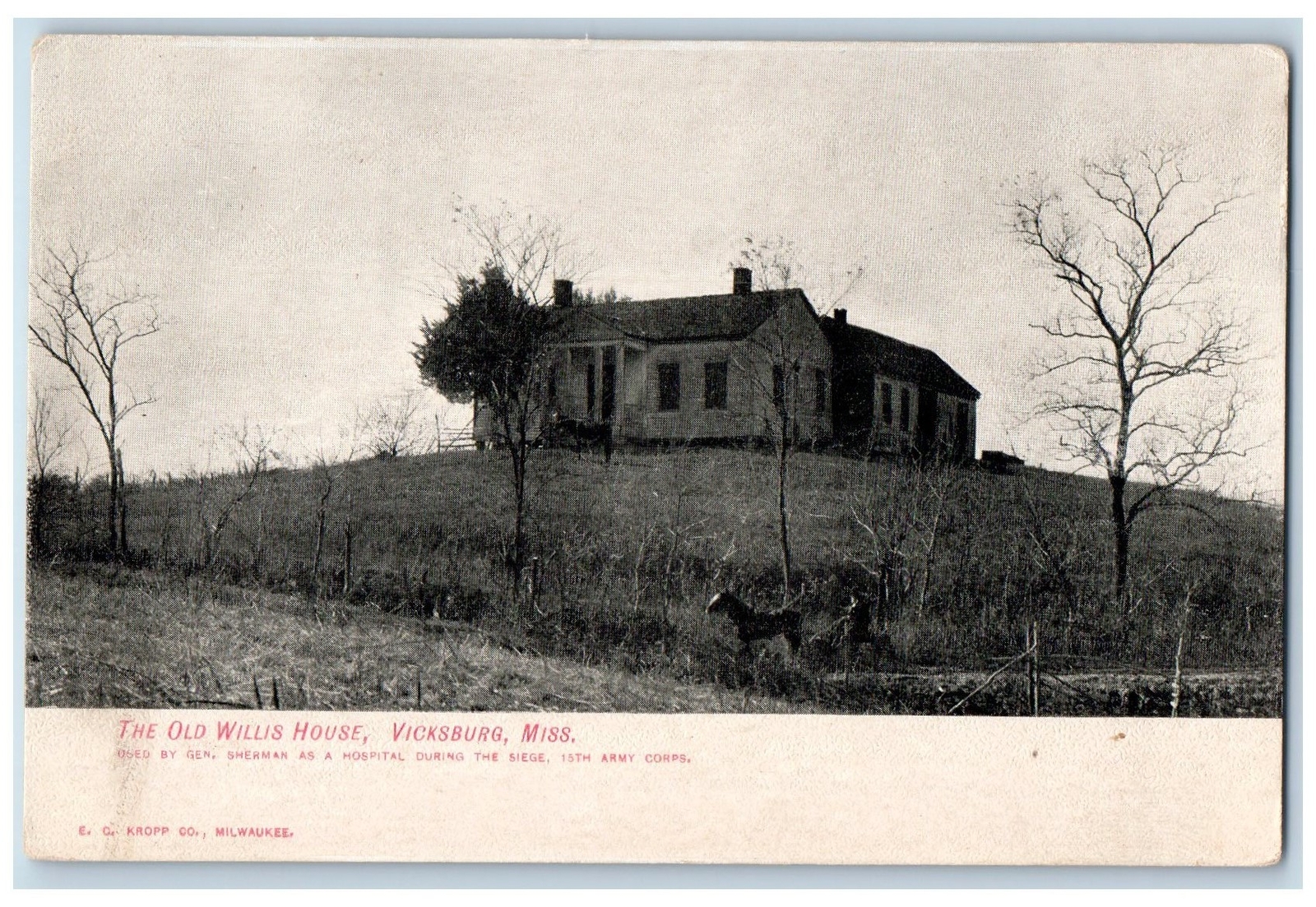 c1905's The Old Willis House Scene Viscksburg Mississippi MS Unposted