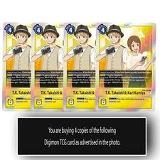T.K. Takaishi & Kari Kamiya - BT6-089 R - Digimon TCG Card - Yellow- Playset