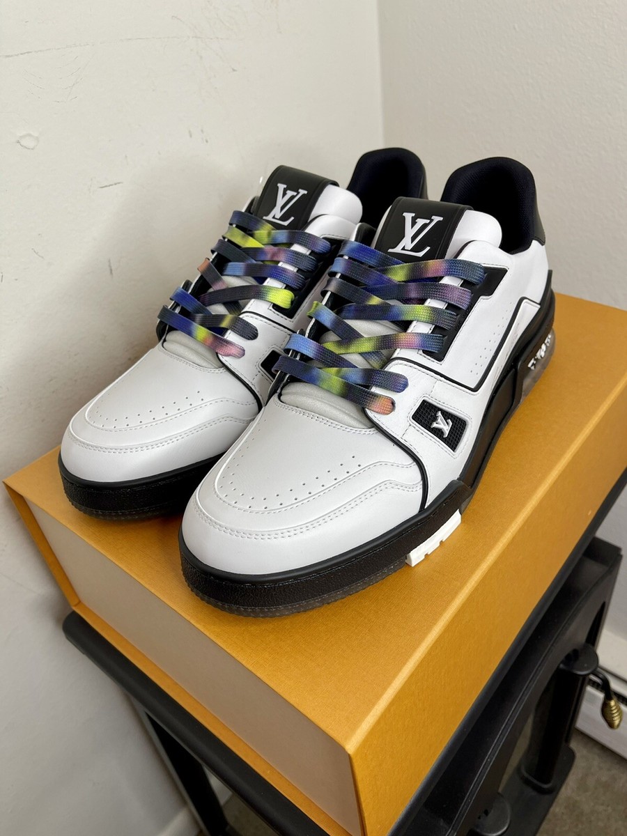 Louis Vuitton 1A9ADA White Black Trainer Sneaker Size LV 8