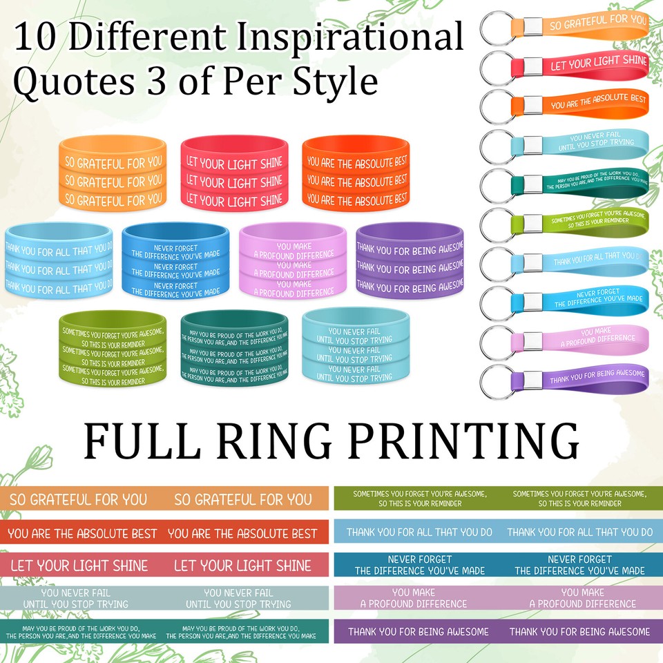 60 Pcs Employee Appreciation Gifts Bulk Include 30 Thank You Keychains