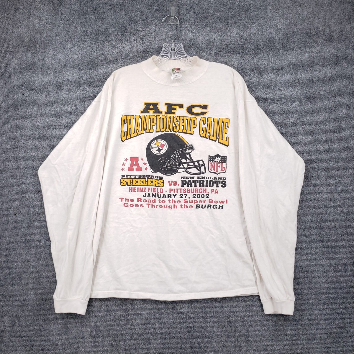 VINTAGE Steelers AFC Championship Game T Shirt Mens XL White