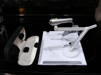 Ipevo CDVU-031P Point 2 View USB Web Camera & Document Cam w/ Stand & Manual