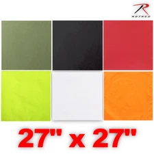 Rothco 4348 X-LARGE 27" 100% Cotton Solid Color Bandana