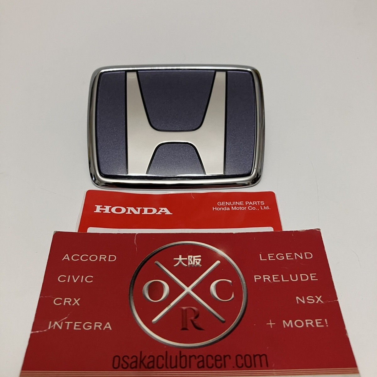 Genuine OE 91-01 Honda NSX JDM Front Bumper Emblem Badge Quasar