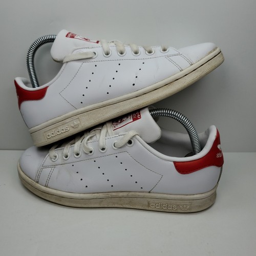 Adidas Stan Smith Herren Größe 6 Weiß Rot Sportlich Freizeit Schuhe Turnschuhe M20326 - Bild 5 von 7