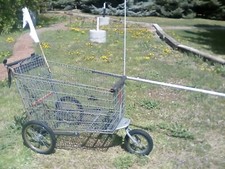 jogger stroller / shopping cart / 3 wheels front one swivels  all tube type