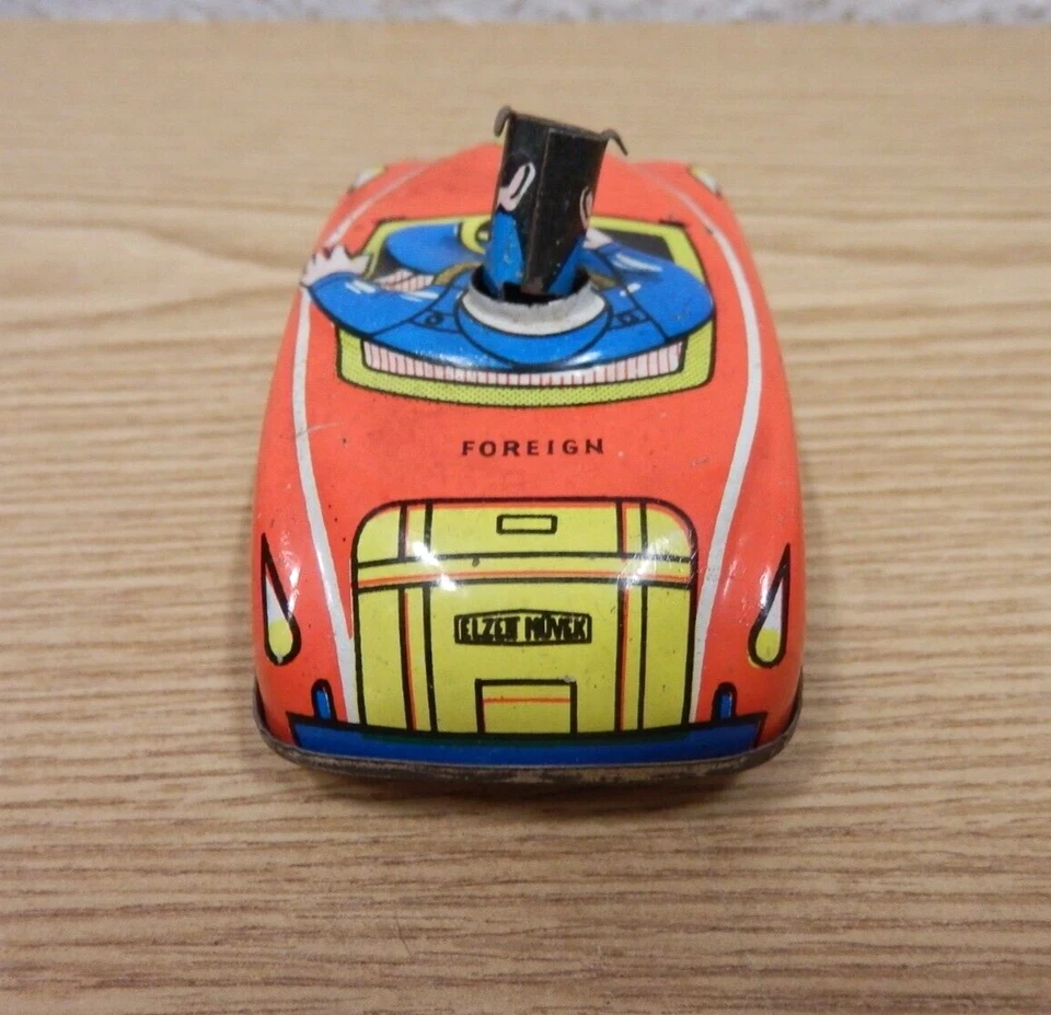 70er Törpeauto Auto Lamiera Ungheria Meccanicamente 9x5 Giocattolo 70s Vintage - Immagine 4 di 4