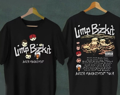 limp bizkit グラフィックTシャツ 黒 Limp Bizkit Rap Hip Hop T-shirt Black Short Sleeve All Sizes S to