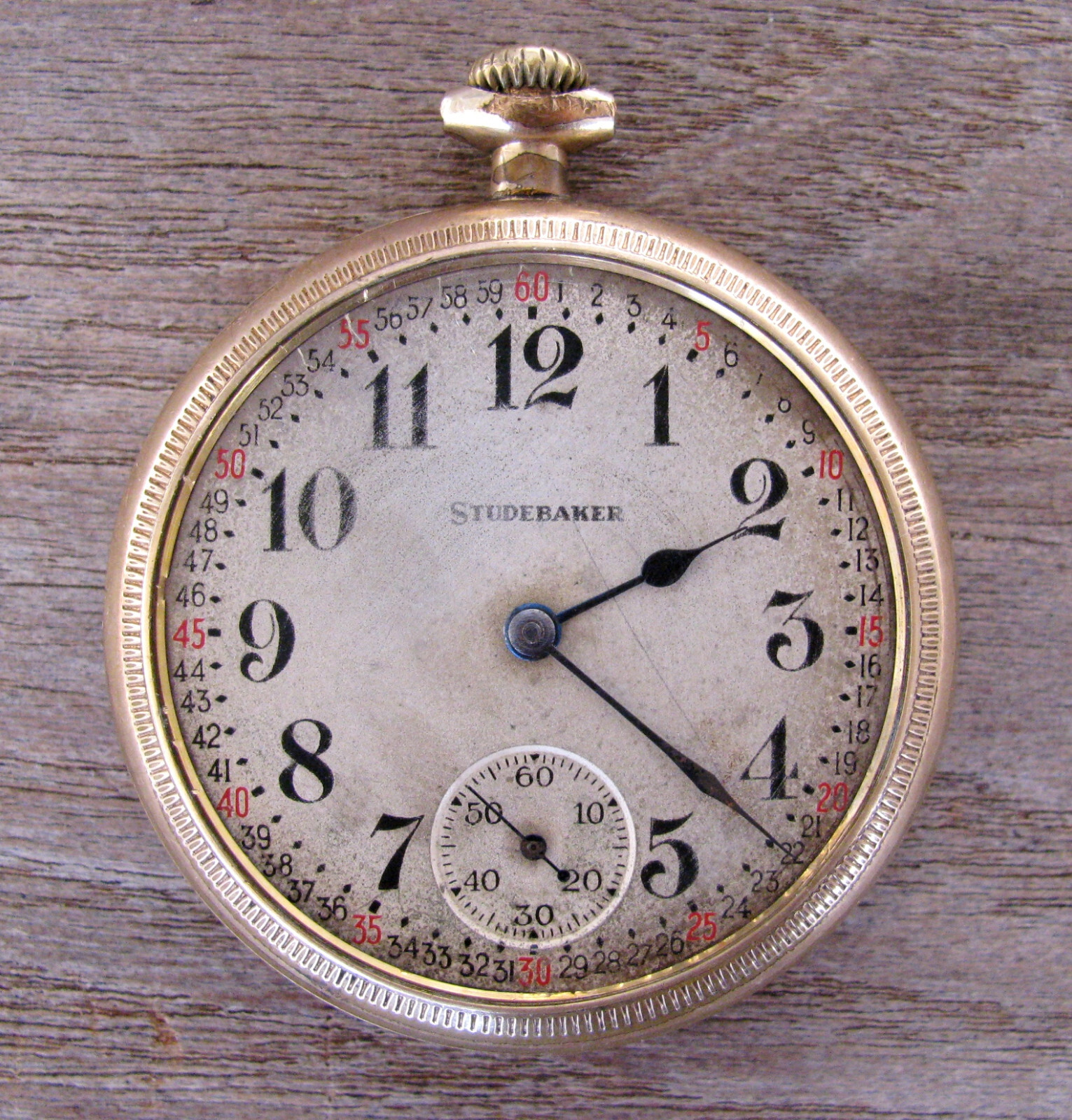 South Bend Pocket Watch 21 Jewel Studebaker 10k Gold filled Case