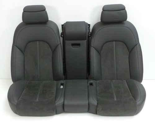 Audi A8 4H Rücksitze Rückbank Lederausstattung  Ledersitze Alcantara schwarz