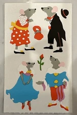 Mrs. Grossman's Dressed Mouse Mice  Rat Opera Ballet  Rare Stickers