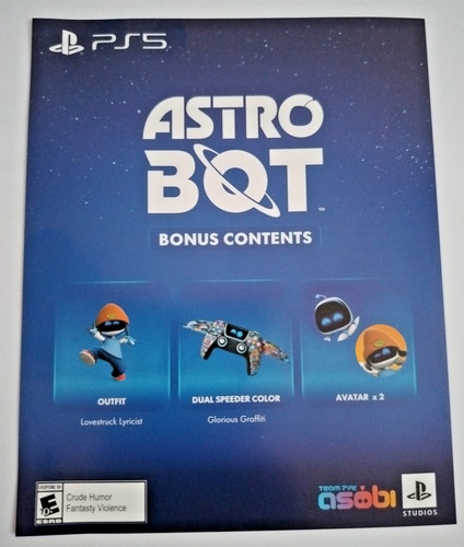Astro Bot Astrobot Bonus Presell DLC Add-on for Playstation 5 PS5